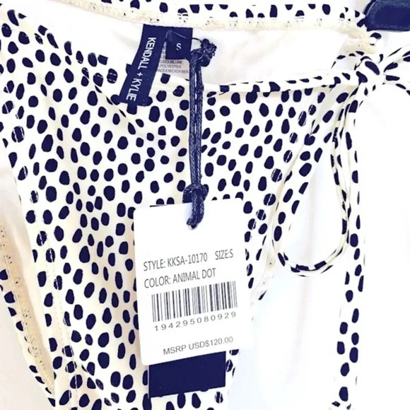 Kendall + Kylie Swim High Waisted Animal Dot Print Bikini Women’s Size Small - Picture 9 of 11